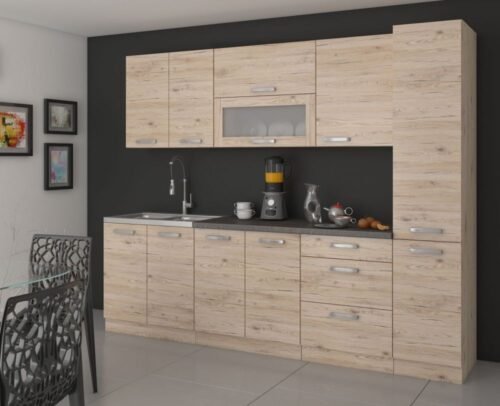 Bordeaux kitchen 260 cm with column