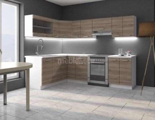 Corner kitchen 170/250 cm Dave with countertops