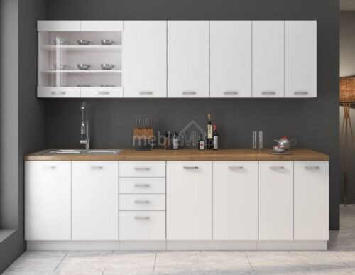Eco-friendly white kitchen 260 cm