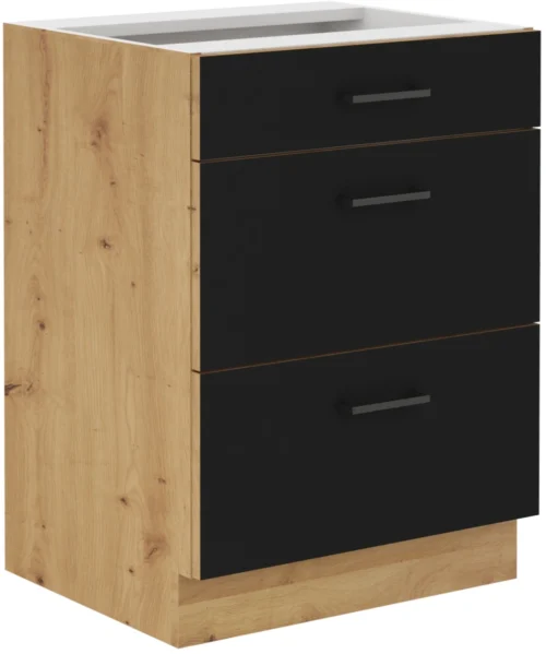 Base cabinet 60 cm with drawers Modena 60 D 3S BB Premium Box