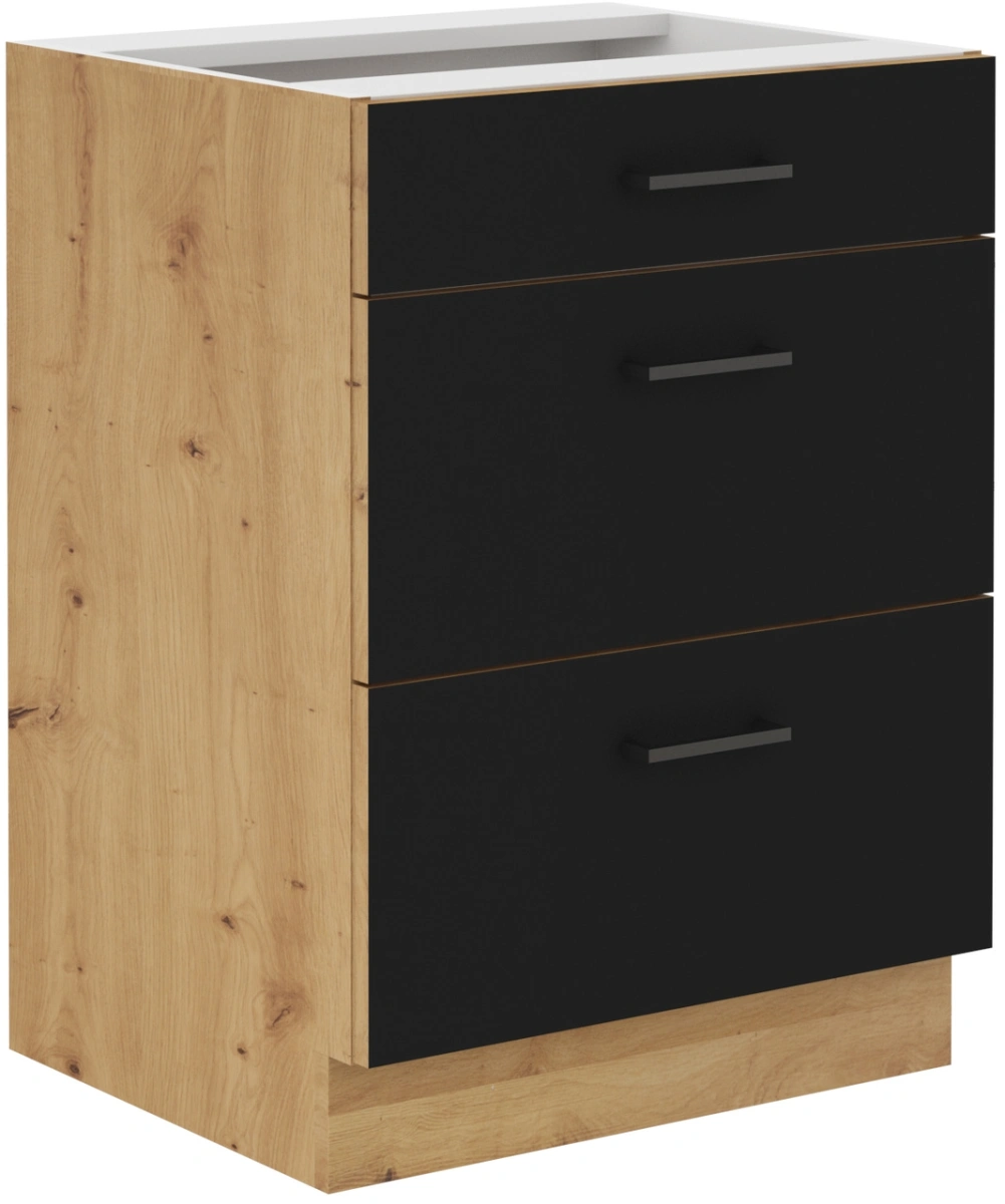 Base cabinet 60 cm with drawers Modena 60 D 3S BB Premium Box