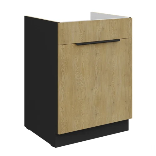Base cabinet 60 cm, sink, drawer, Cremona 60 ZL 1S BB