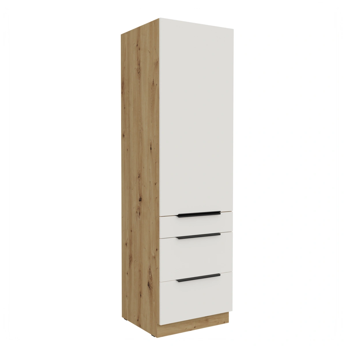 Column cabinet 60 cm storage with drawers Aria 60 DKS-215 3S1F plinth - Image 3