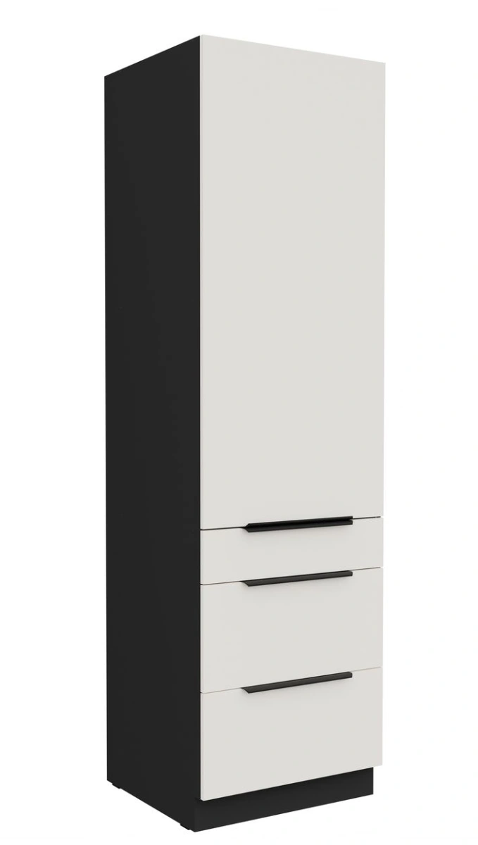 Column cabinet 60 cm storage with drawers Aria 60 DKS-215 3S1F plinth