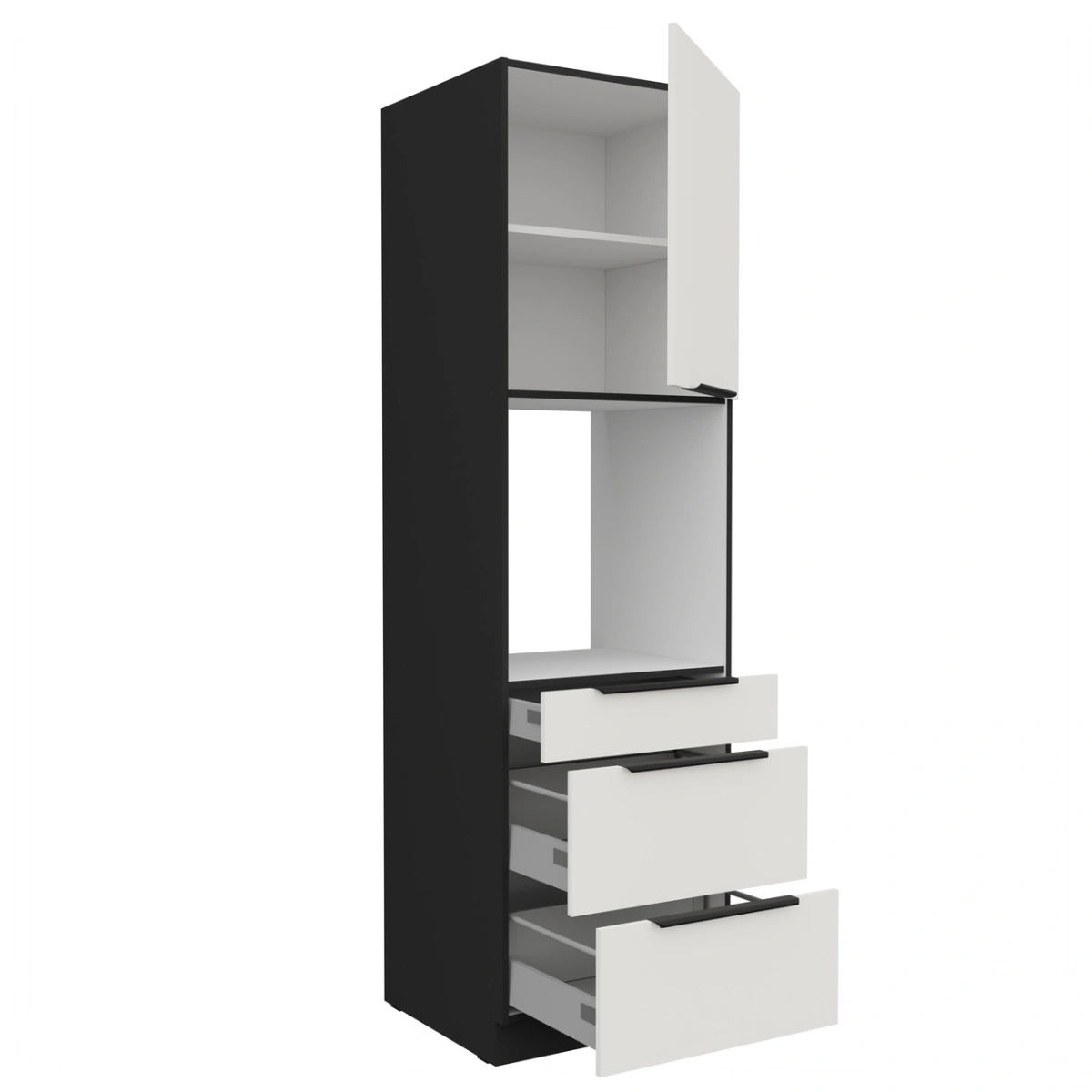 60 cm tall cabinet, oven, drawers Aria 60 DPS 215 3S1F, plinth - Image 2