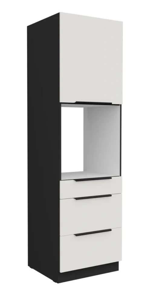 60 cm tall cabinet, oven, drawers Aria 60 DPS 215 3S1F, plinth