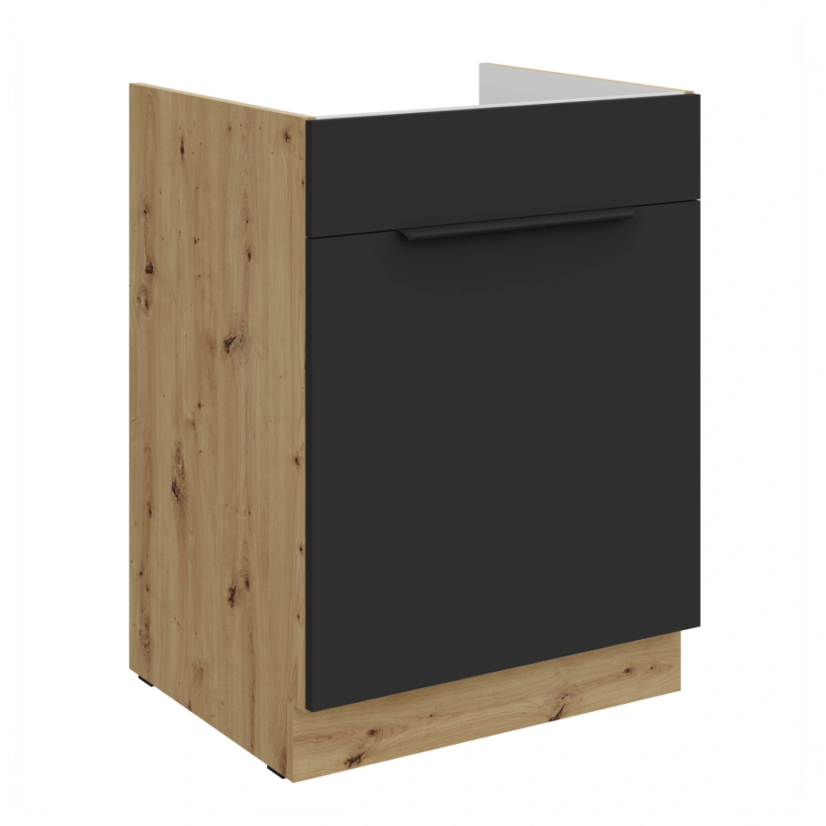 Base cabinet 60 cm, sink, drawer, Aria 60 ZL 1S BB PREMIUM BOX, plinth - Image 7