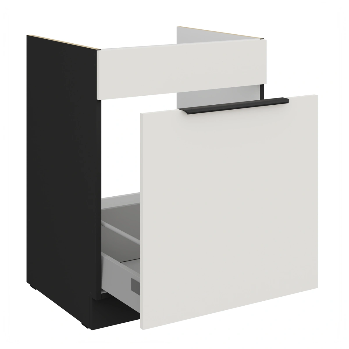 Base cabinet 60 cm, sink, drawer, Aria 60 ZL 1S BB PREMIUM BOX, plinth - Image 2