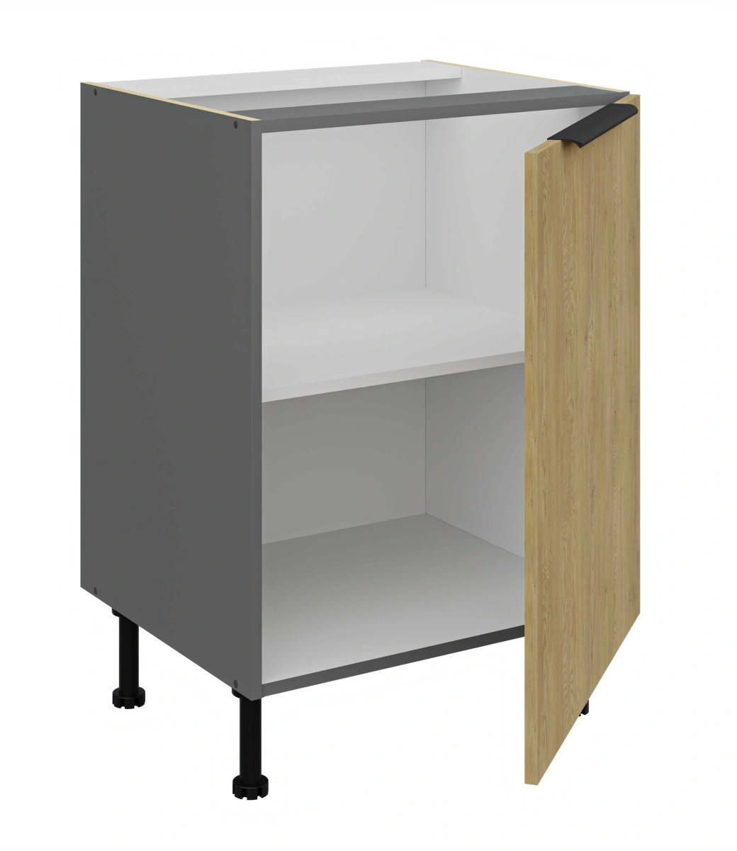 Base cabinet 60 cm Cremona anthracite 60 D 1F BB - Image 2