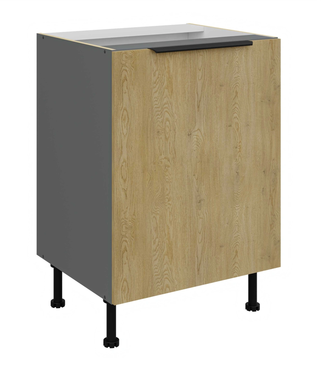 Base cabinet 60 cm Cremona anthracite 60 D 1F BB