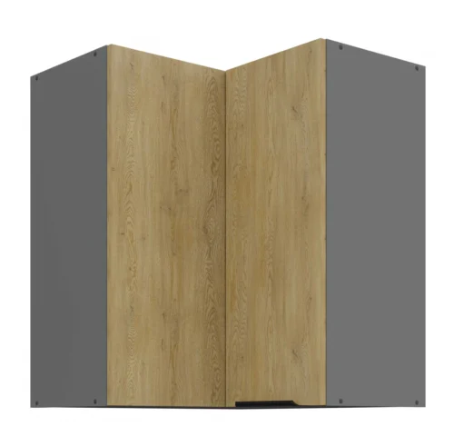 Upper corner cabinet 60/60 cm Cremona anthracite color 60×60 GN-72 2F 90 degrees