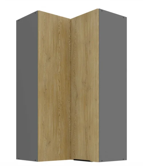 Upper corner cabinet 60/60 cm Cremona anthracite color 60×60 GN-108 2F 90 degrees