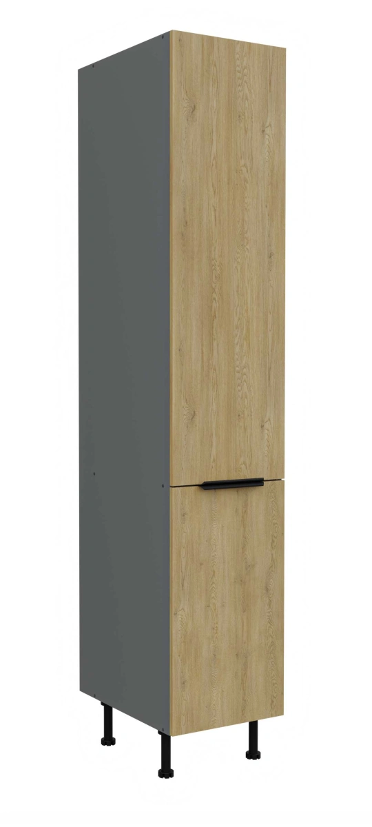 Column pantry cabinet 40 cm with shelves Cremona anthracite color 40 DK-210 2F