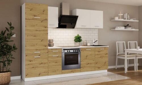 Kitchen set with countertop, kitchen 260 cm, Toni artisan oak