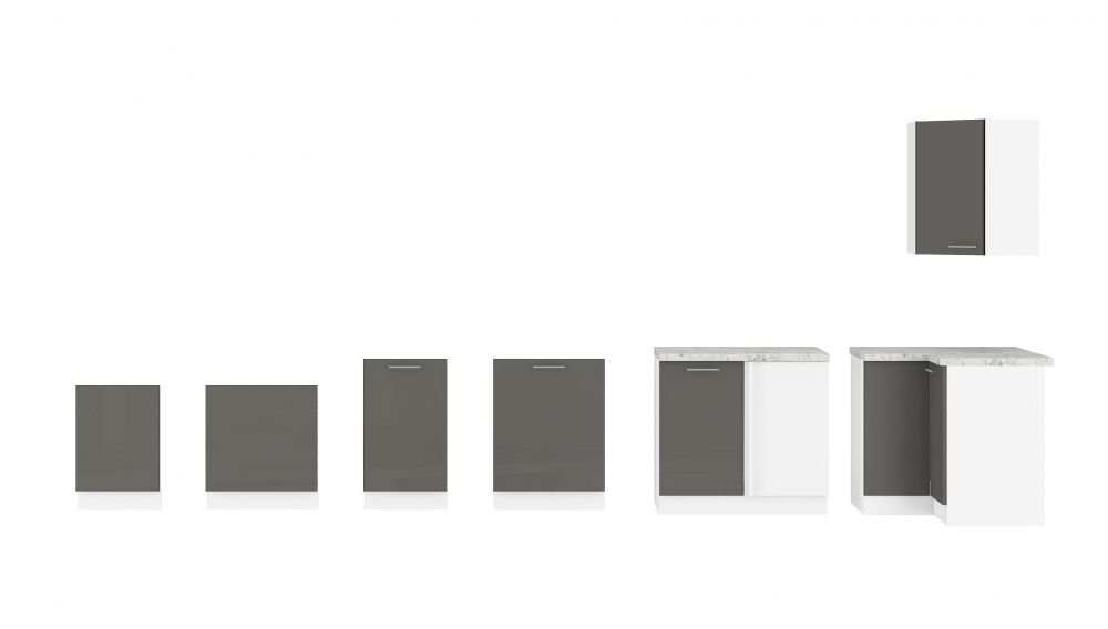 Wall cabinet 80 cm Lara Grey 80 G-90 2F - Image 5