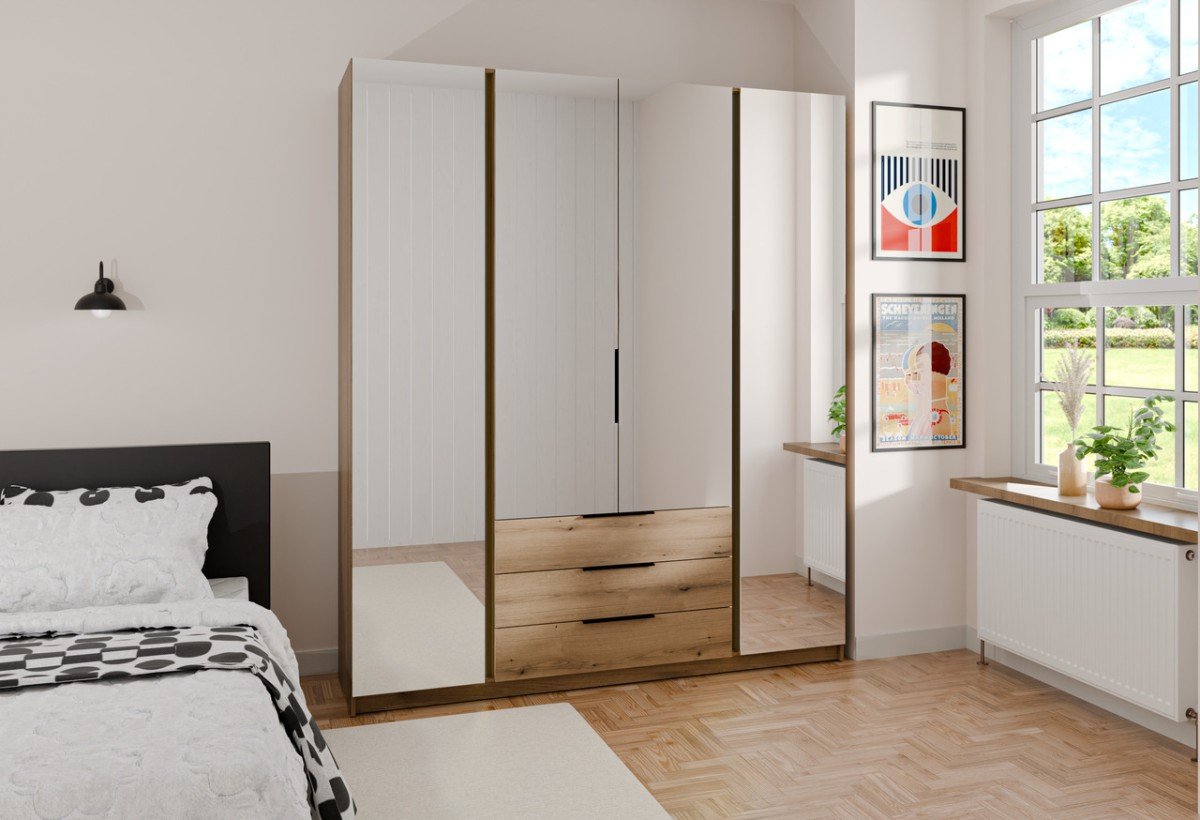 Kaja EV/EV 4-door wardrobe with 4 mirrors 3S