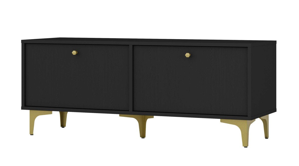 TV stand with cabinets Tokyo 2K black - Image 2