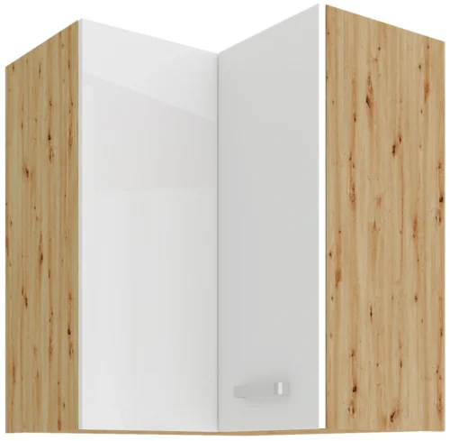 Upper corner cabinet 60 cm Artisan white glossy 58×58 GN-72 2F 90 degrees
