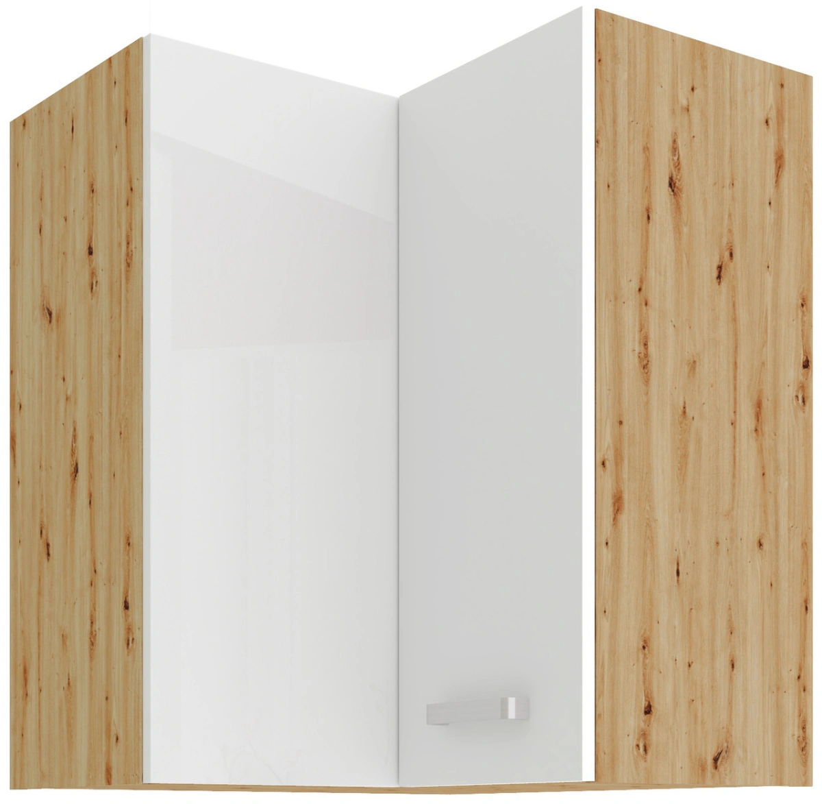 Upper corner cabinet 60 cm Artisan white glossy 58x58 GN-72 2F 90 degrees
