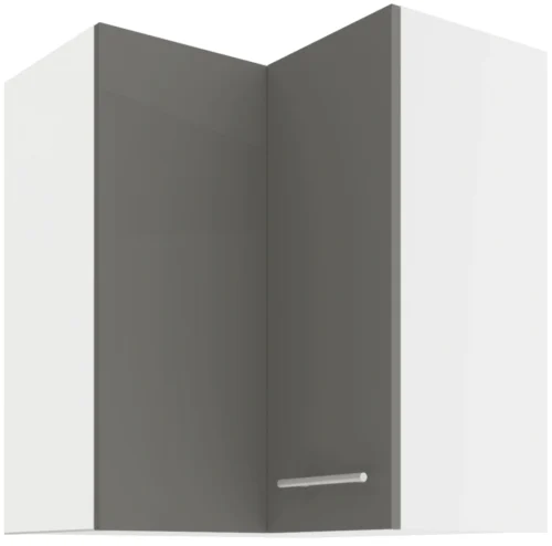 Upper corner cabinet 60/60 cm Lara Grey GN-72 2F 90 degrees