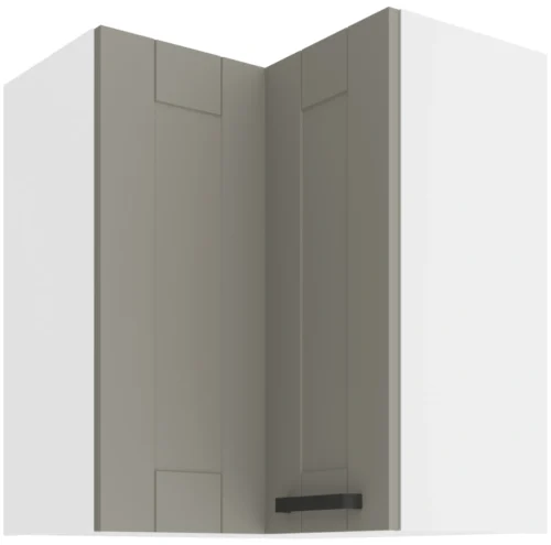 Upper corner cabinet 60 cm Luna white/clay grey 60×60 GN-72 2F 90 degrees
