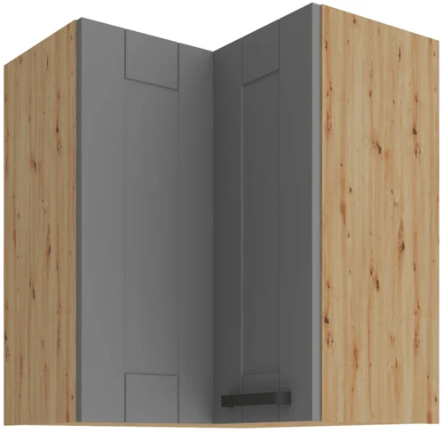 Upper corner cabinet 60 cm Luna artisan/dust grey 60×60 GN-72 2F 90 degrees