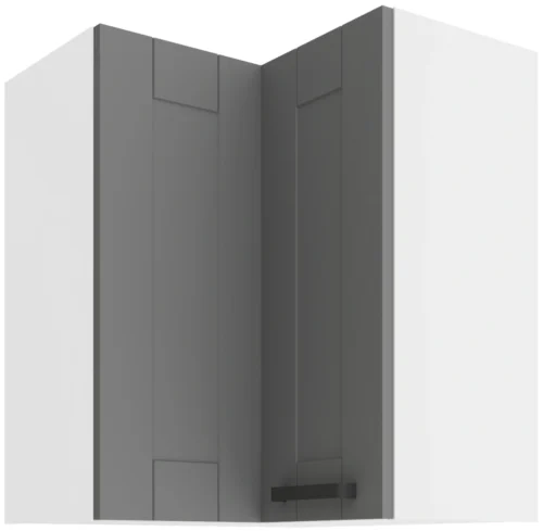 Upper corner cabinet 60 cm Luna white/dusty grey 60×60 GN-72 2F 90 degrees