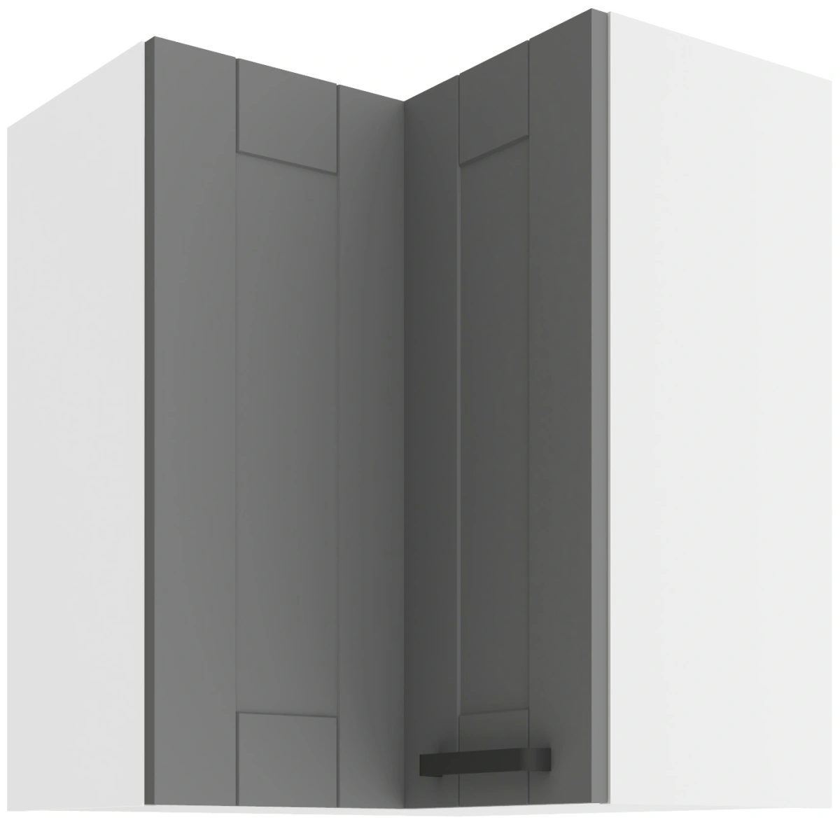 Upper corner cabinet 60 cm Luna white/dusty grey 60x60 GN-72 2F 90 degrees