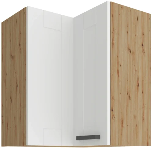 Upper corner cabinet 60 cm Luna white/artisan 60×60 GN-72 2F 90 degrees