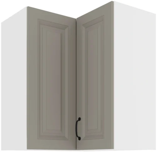 Upper corner cabinet 60 cm Stillo white/gray 60×60 GN-72 2F 90 degrees