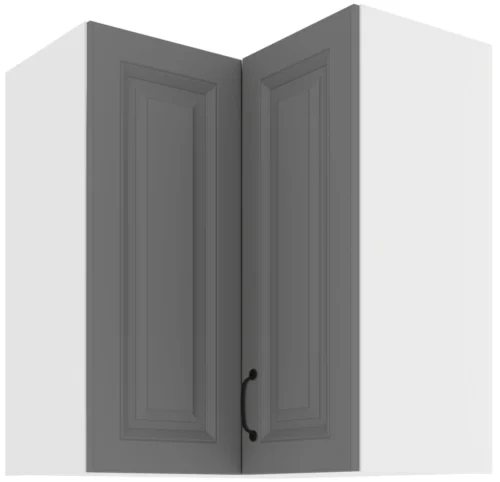 Upper corner cabinet 60 cm Stillo white/dust grey 60×60 GN-72 2F 90 degrees
