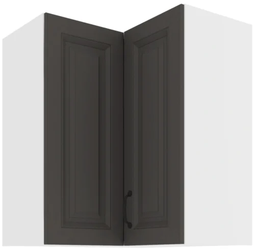 Upper corner cabinet 60 cm Stillo white/graphite 60×60 GN-72 2F 90 degrees