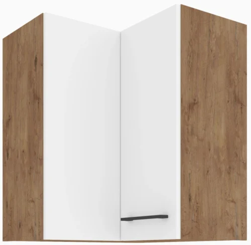 Upper corner cabinet 60 cm Vigo white glossy 60×60 GN-72 2F 90 degrees
