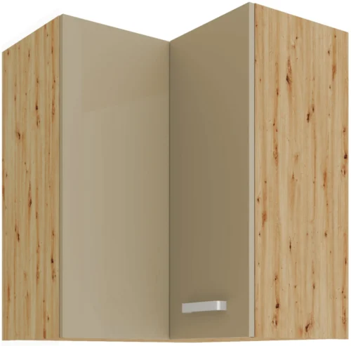 Upper corner cabinet 60 cm Artisan cappuccino glossy 58×58 GN-72 2F 90 degrees