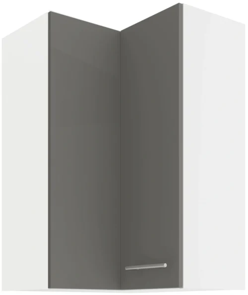 Upper corner cabinet 60/60 cm Lara Grey GN-90 2F 90 degrees