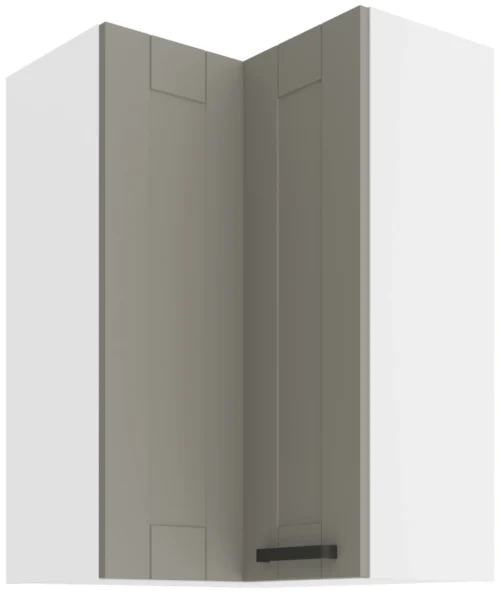 Upper corner cabinet 60 cm Luna white/clay gray 60×60 GN-90 2F 90 degrees