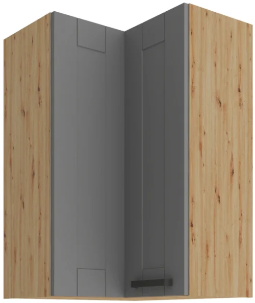Upper corner cabinet 60 cm Luna artisan/dust grey 60×60 GN-90 2F 90 degrees