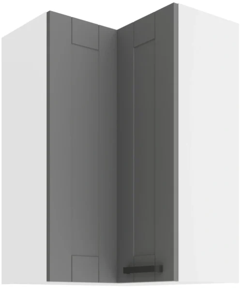 Upper corner cabinet 60 cm Luna white/dust grey 60×60 GN-90 2F 90 degrees