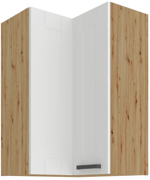 Upper corner cabinet 60 cm Luna white/artisan 60×60 GN-90 2F 90 degrees