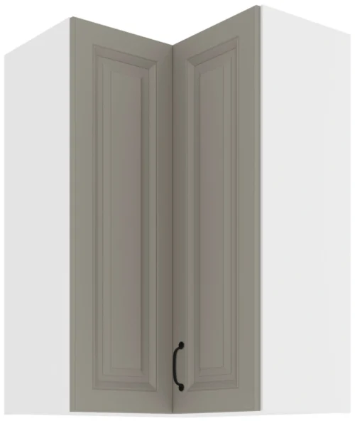 Upper corner cabinet 60 cm Stillo white/clay grey 60×60 GN-90 2F 90 degrees