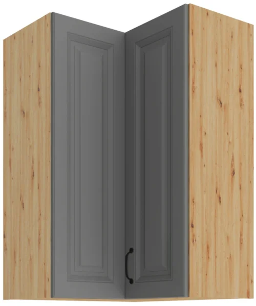 Upper corner cabinet 60 cm Stillo artisan/dust grey 60×60 GN-90 2F 90 degrees