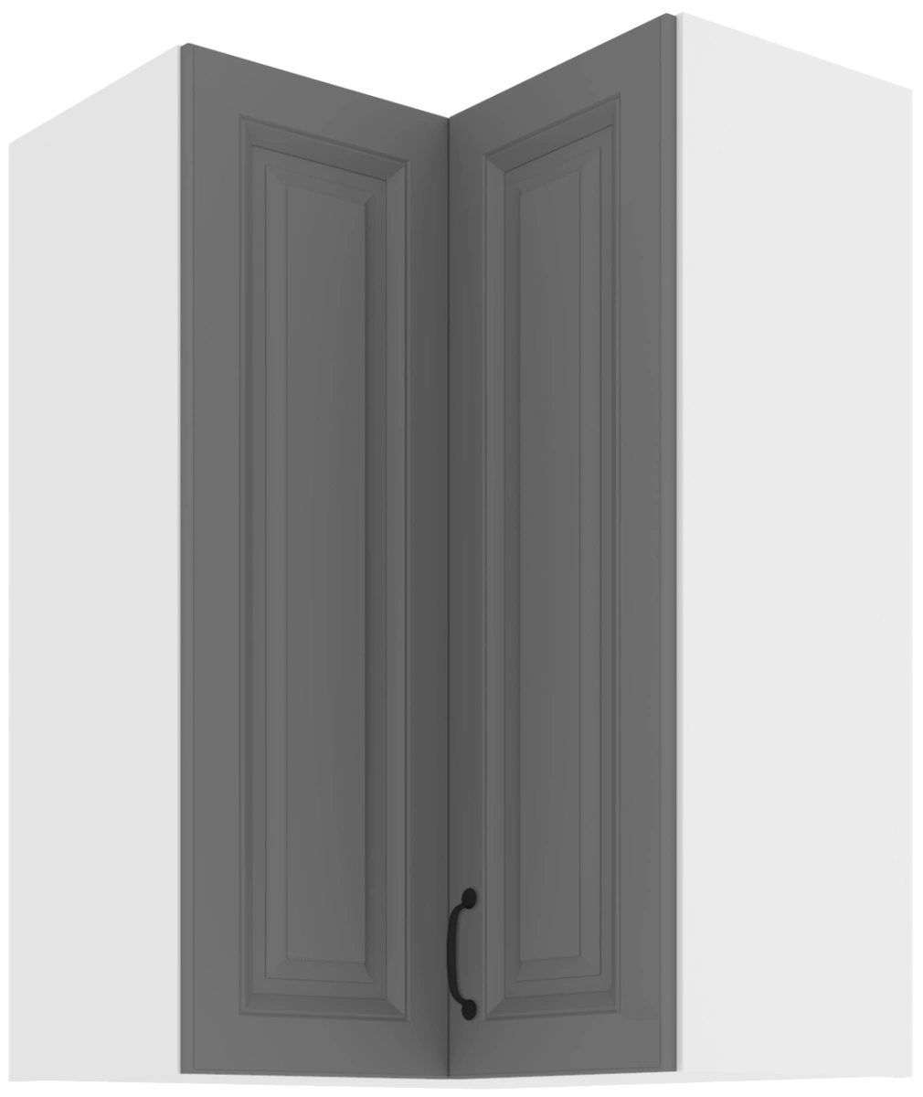 Upper corner cabinet 60 cm Stillo white/dust grey 60x60 GN-90 2F 90 degrees