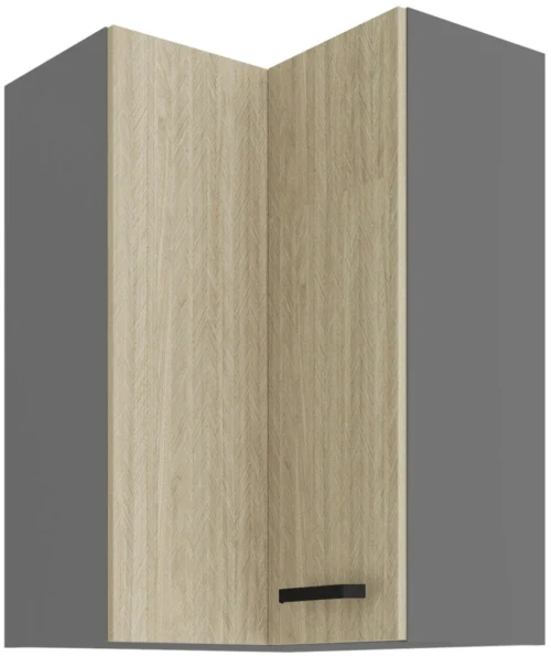 Upper corner cabinet 60/60 cm Scandi silkbone pattern 60×60 GN-90 2F 90 degrees