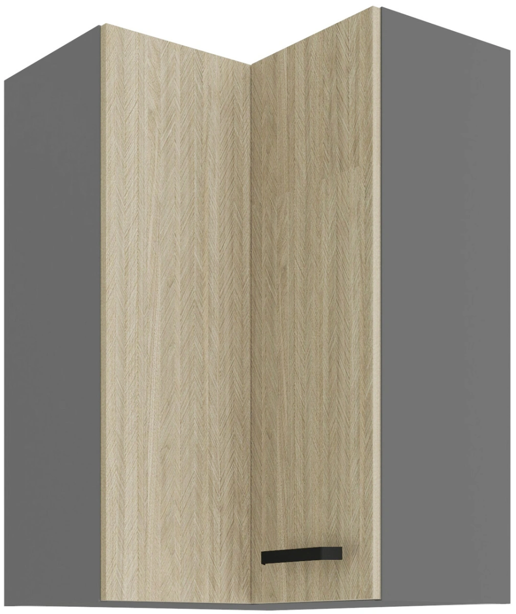 Upper corner cabinet 60/60 cm Scandi silkbone pattern 60x60 GN-90 2F 90 degrees