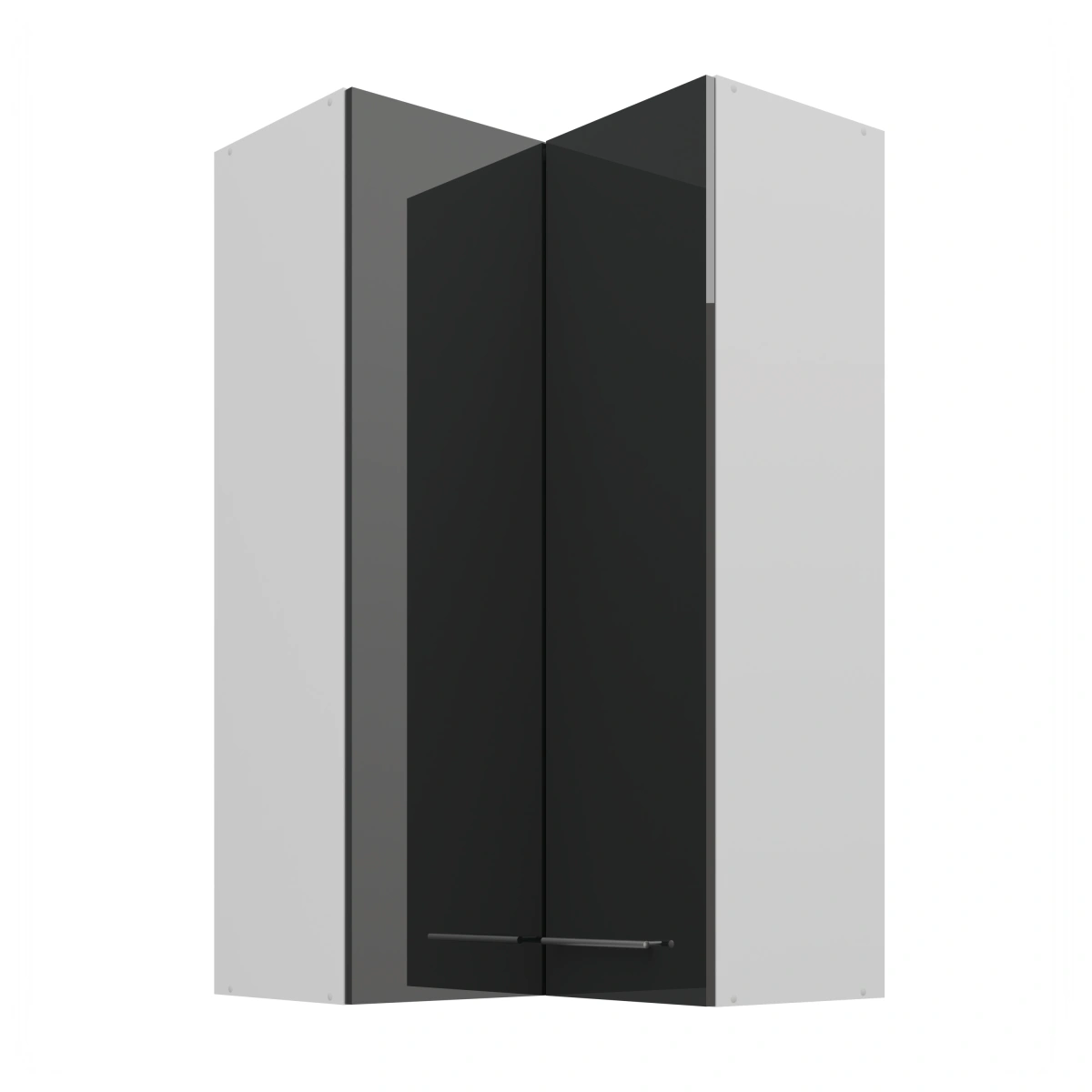 Upper corner cabinet 60/60 cm Lara Grey GN-108 2F 90 degrees