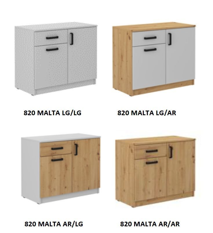 Low chest of drawers 2F1S Maltese symbol 820 - Image 5