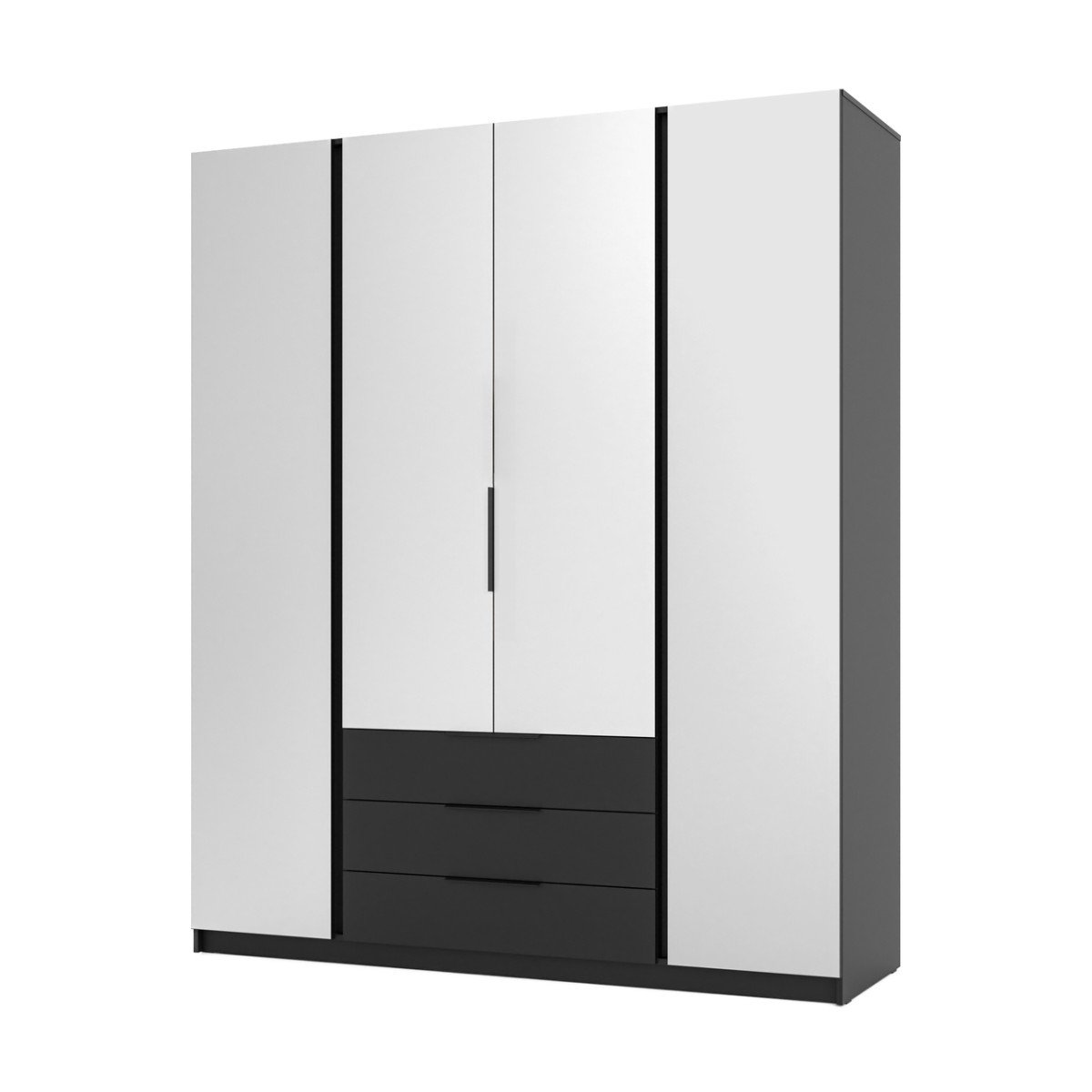 Kaja BL/BL four-door wardrobe, 4 mirrors, 3S - Image 3