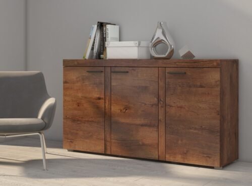 Rumba 3F chest of drawers, oak color, Lefkas
