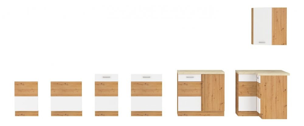 Artisan kitchen, 250 cm, white, glossy - Image 7