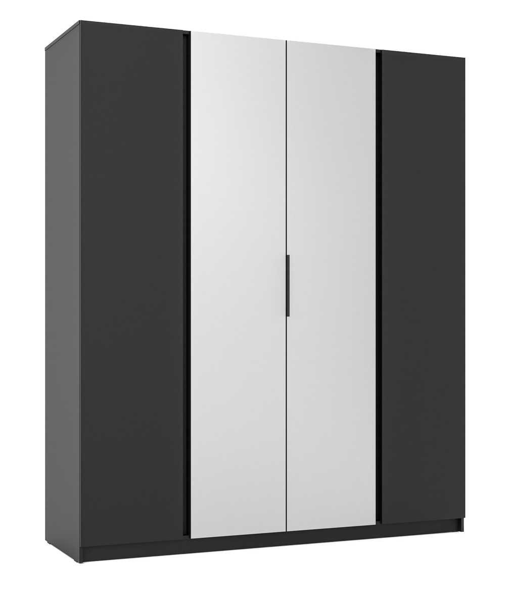 Kaja BL/BL 2F four-door wardrobe with 2 mirrors - Image 2